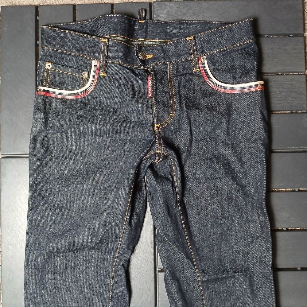 DSQUARED2 Jeans Men's Dark Jeans Denim Size 46 (33X33) Slim Fit Cotton Stretch‎